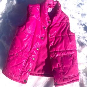Pink puffy vest
